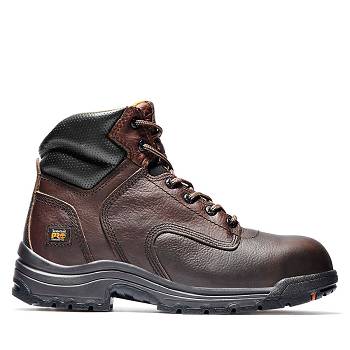 Timberland PRO TiTAN 6" Comp Toe - Bordove Pracovne Cizmy Panske, TB0355R